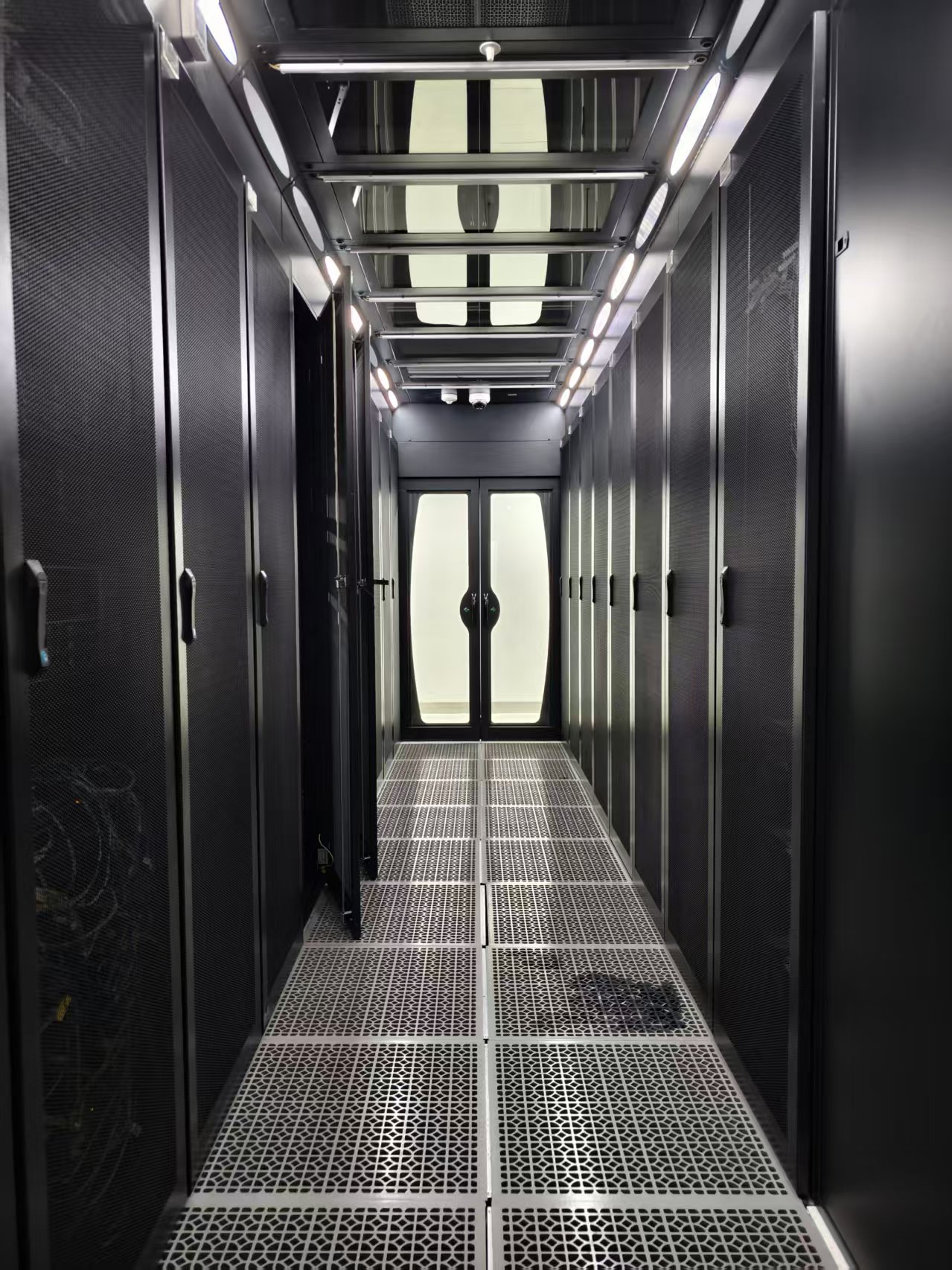 Rack of NVIDIA DGX GPU servers