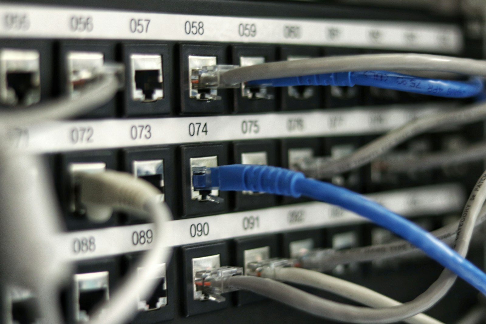 Patch panels in the meet-me room